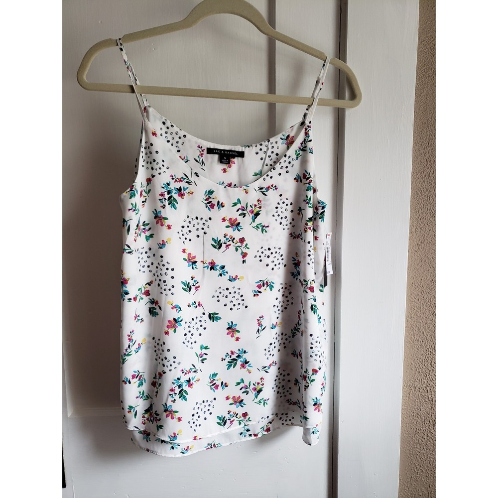 ZAC& RACHEL FLOWER PRINT 2 LAYER BOTTOM STRIP ADJUSTABLE TANK TOP SMALL